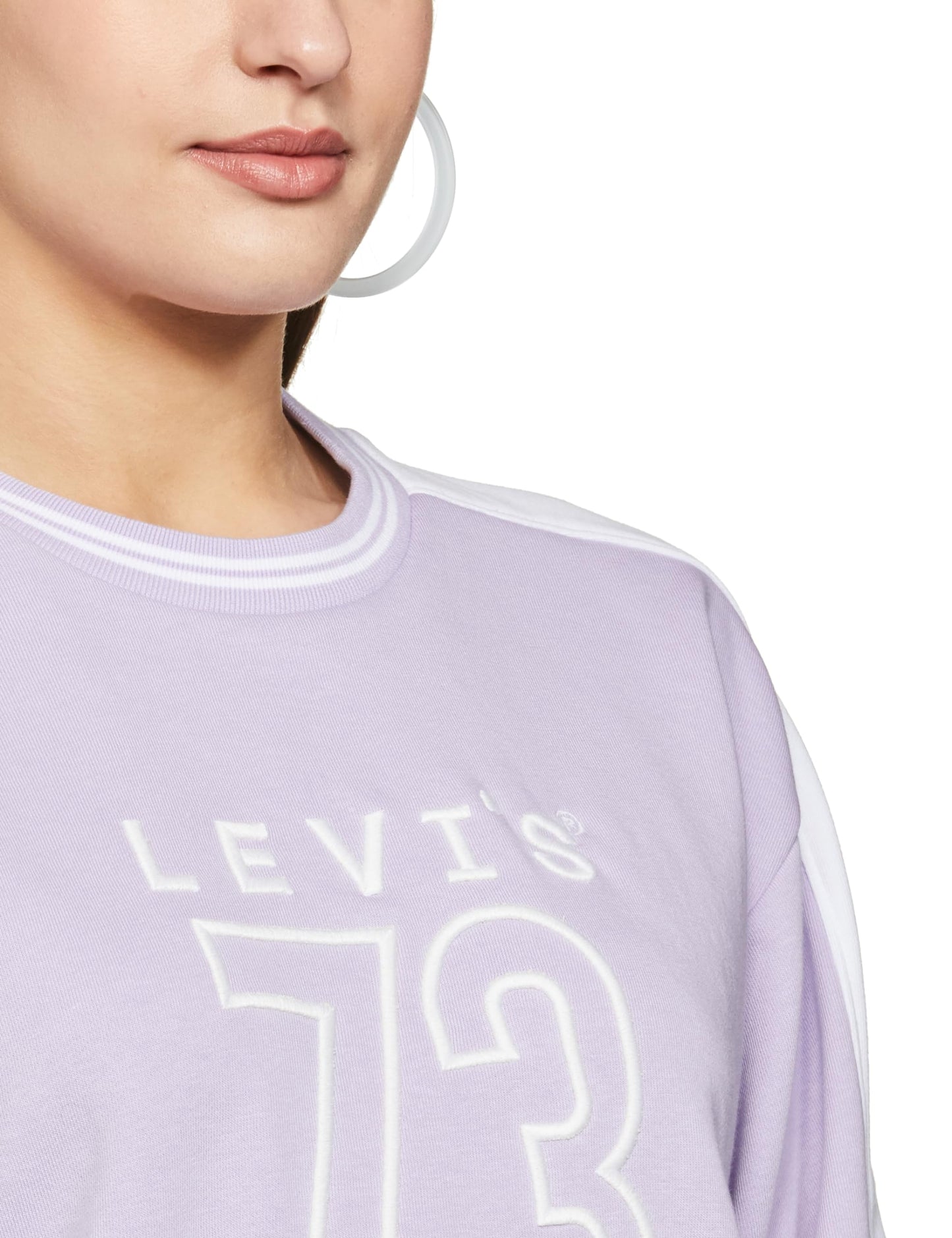 Women's Graphic Lailac Crew Neck Sweatshirt Purple