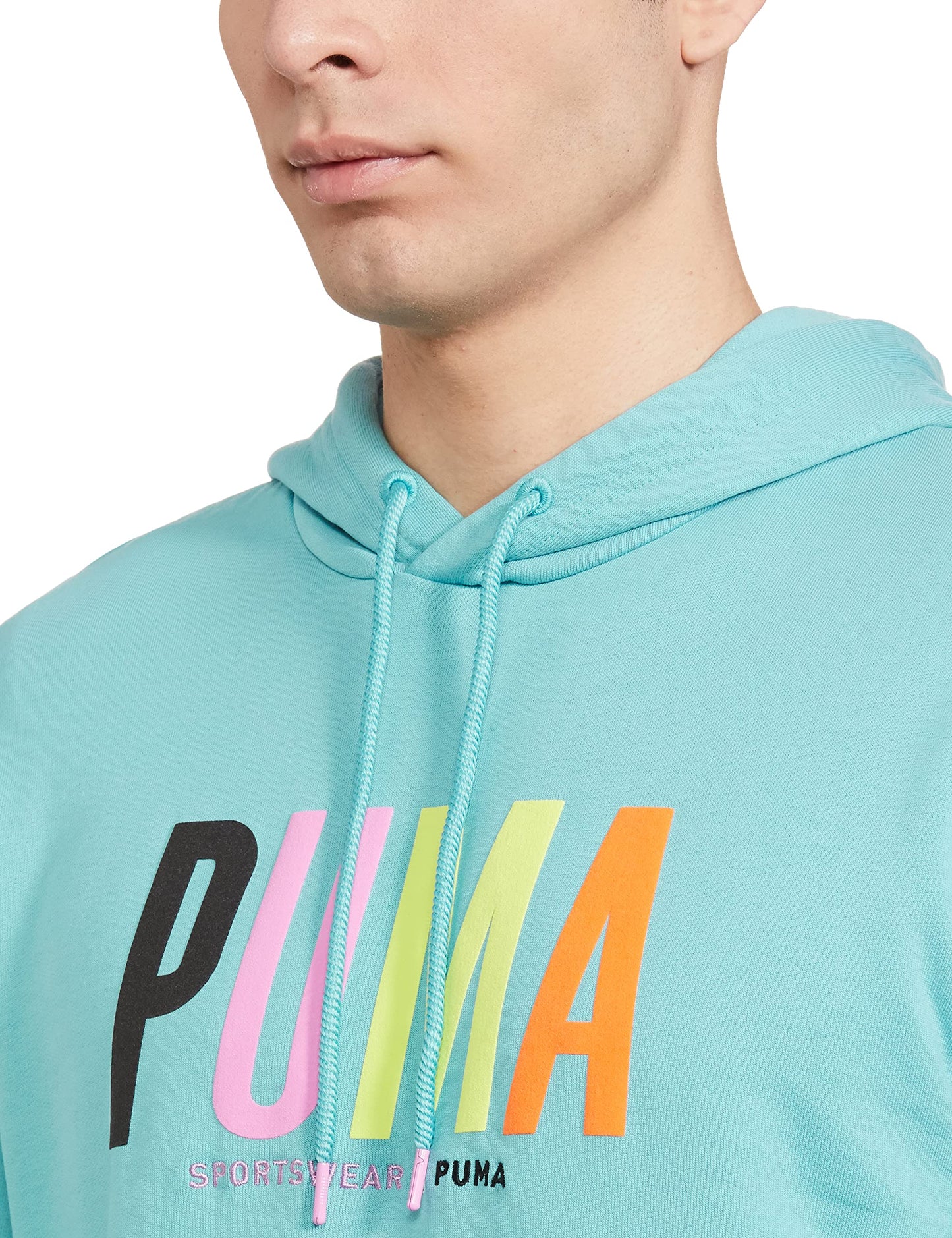 Puma Men's Cotton Hooded Neck Sweatshirt (Porcelain)