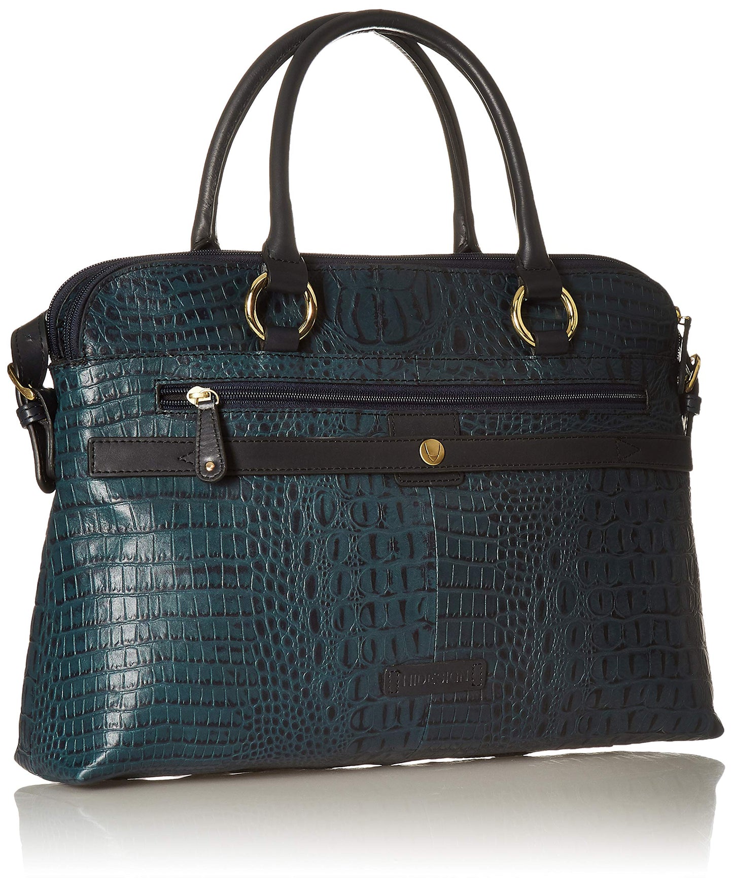 Hidesign Women's Handbag (Baby Croco Shiny MN Blue)