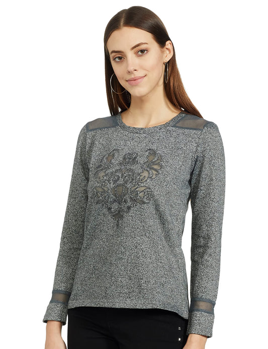 Marie Claire Women's Sweatshirt (MC10262B_Grey_XS)