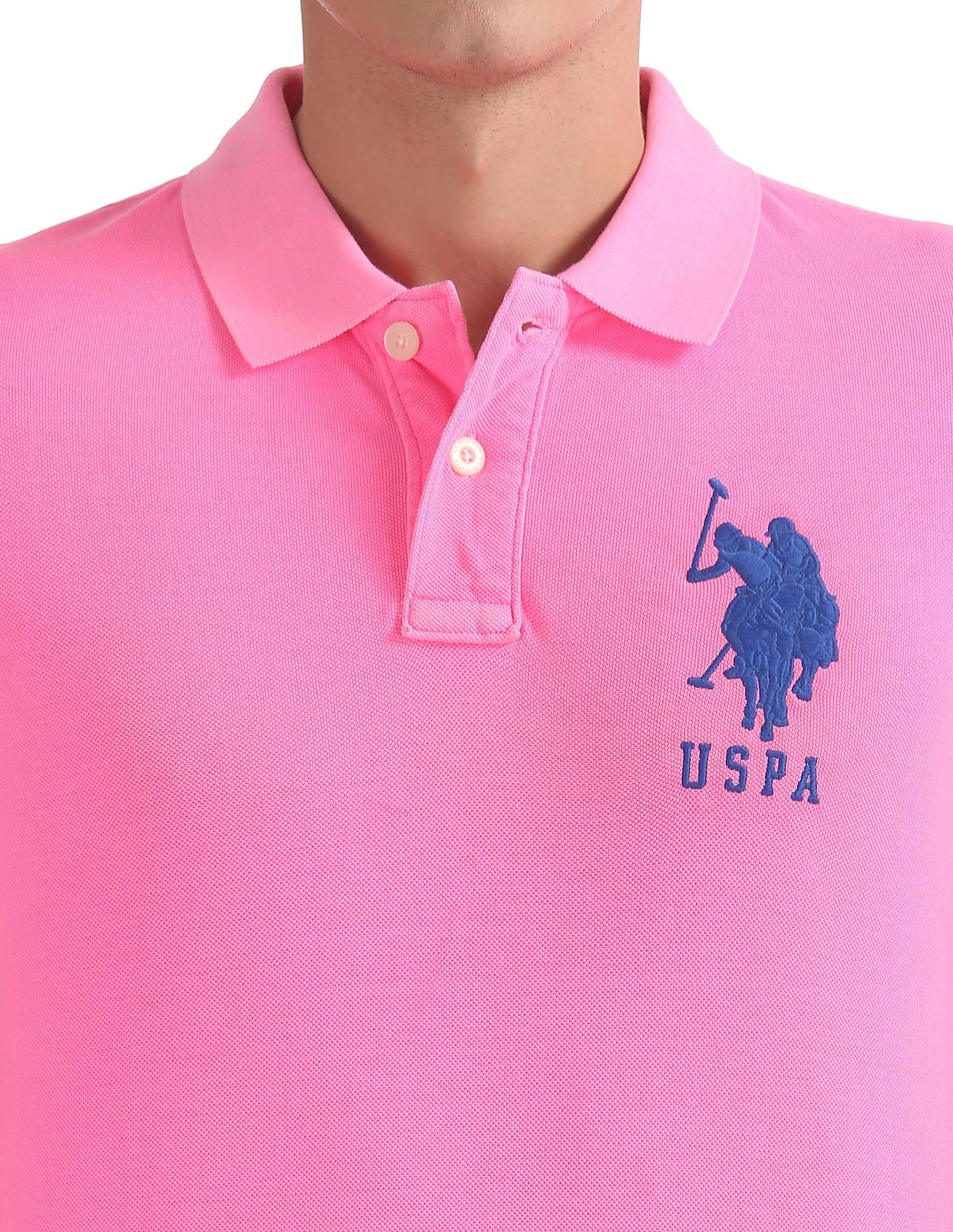 US Polo Association Men's Regular T-Shirt (Tee-Fusion Coral)