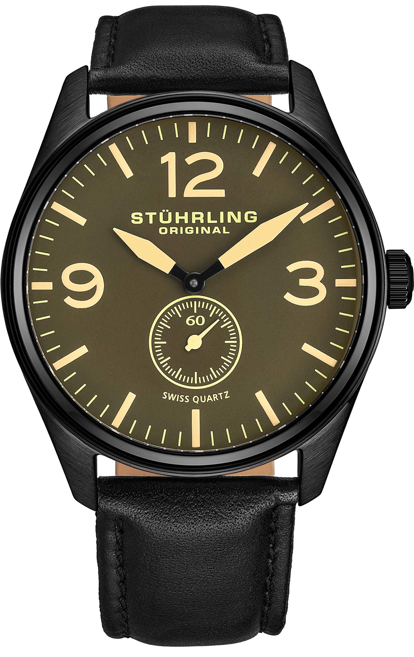 Stuhrling Original Aviator Analog Gray Dial Men's Watch-931.02