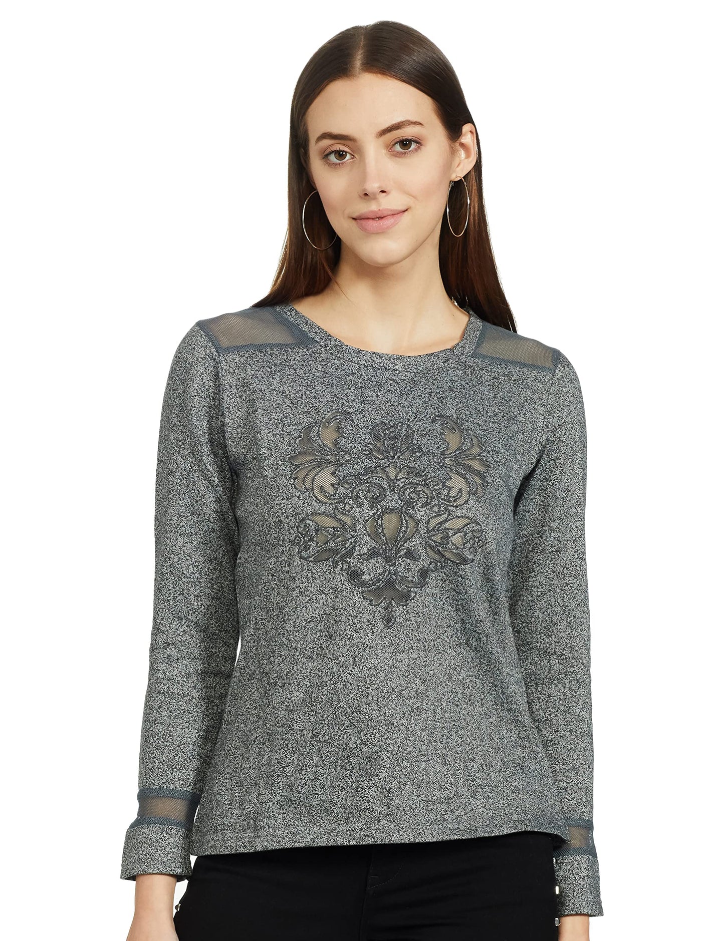 Marie Claire Women's Sweatshirt (MC10262B_Grey_XS)