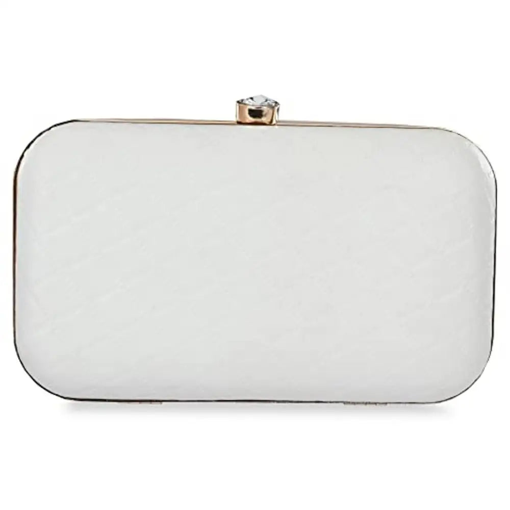 For The Beautiful You Round White Jewel Women's Clutch