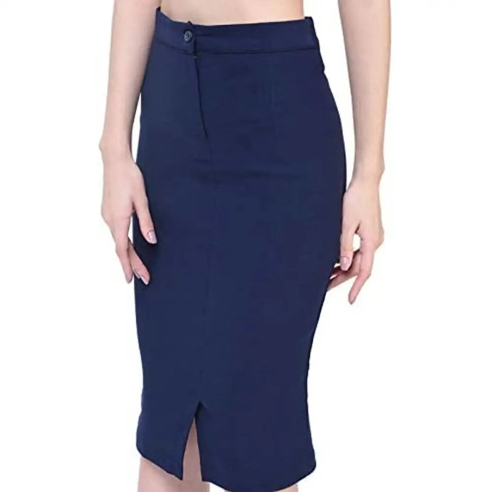 HRIKSHIKA FASHION Women Skirt (Naman_115-M_Navy Blue_Medium)