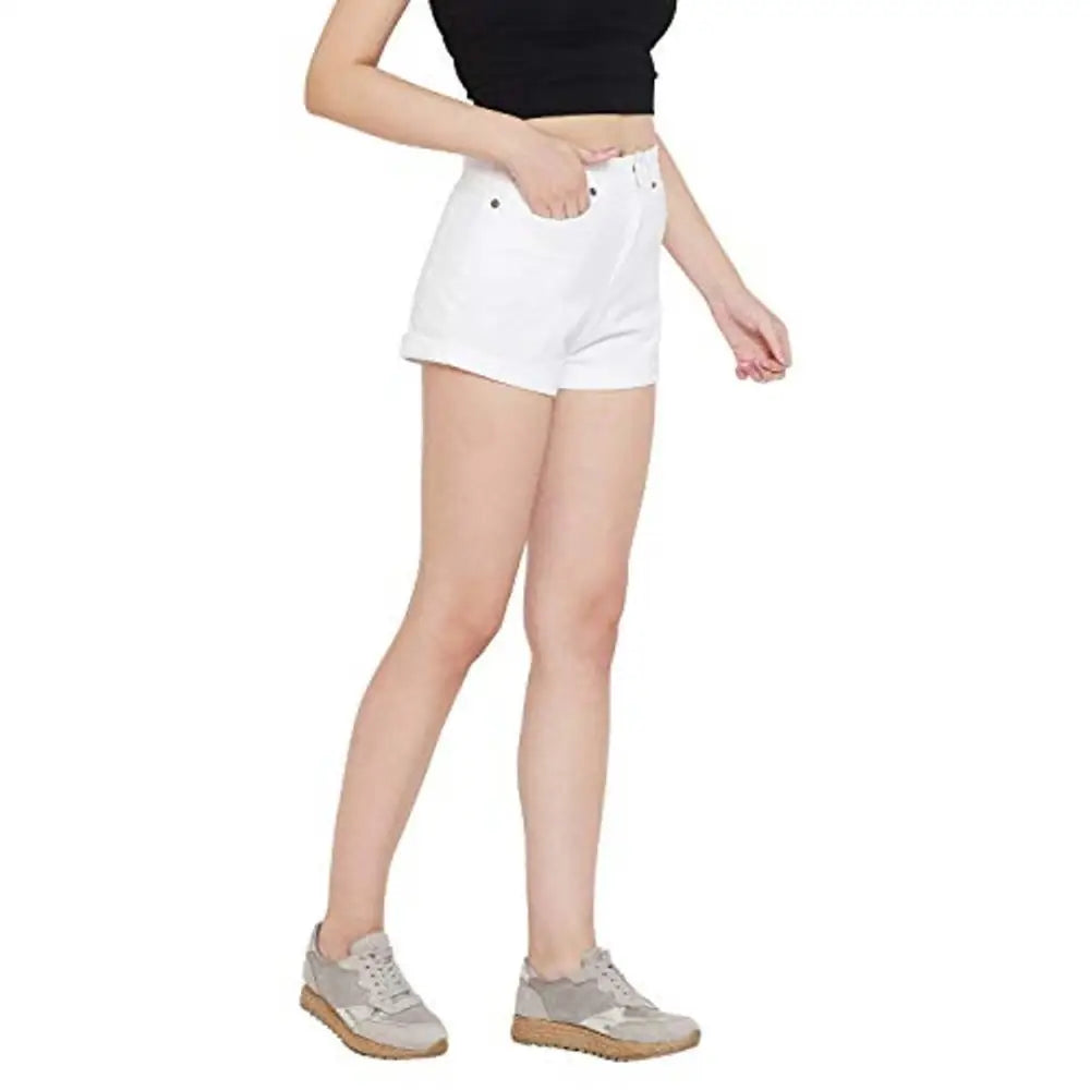 HYPERNATION White Cotton Women's Shorts