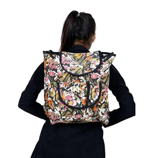 IndiWeaves Women's Multicolor Cotton Backpack