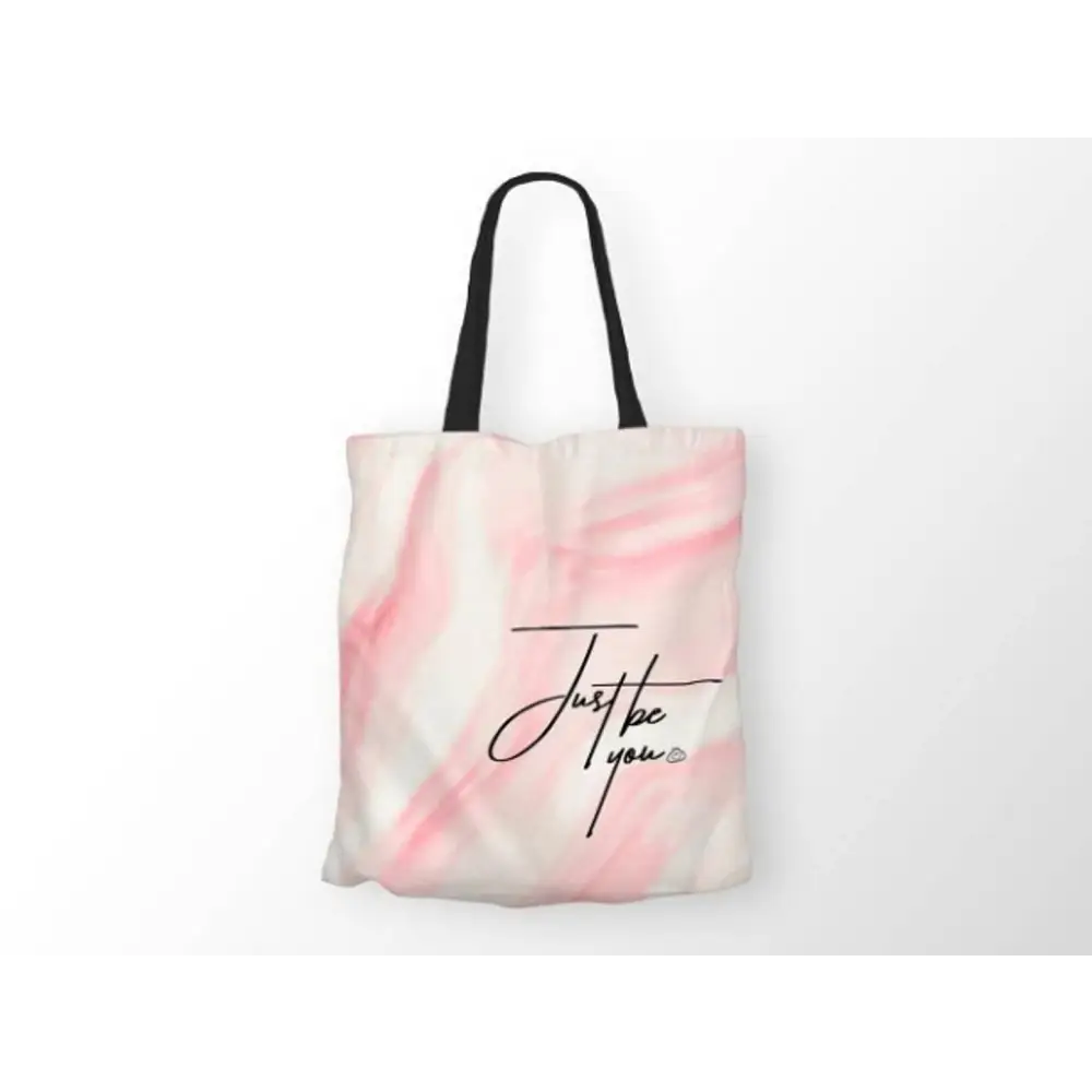 Just Be You Printed Canvas Tote Bag