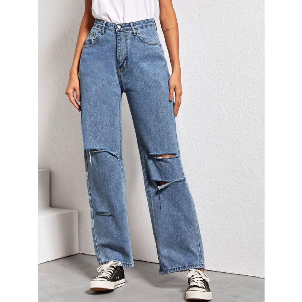 Kotty Women's Regular Fit High Rise Blue Jeans