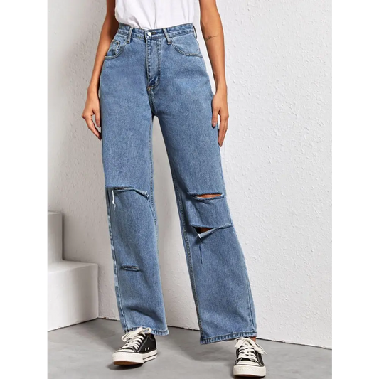 Kotty Women's Regular Fit High Rise Blue Jeans