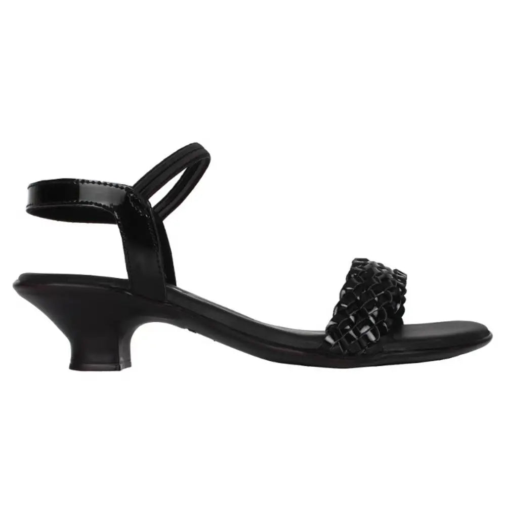 Legsway Black Synthetic Heeled Sandal