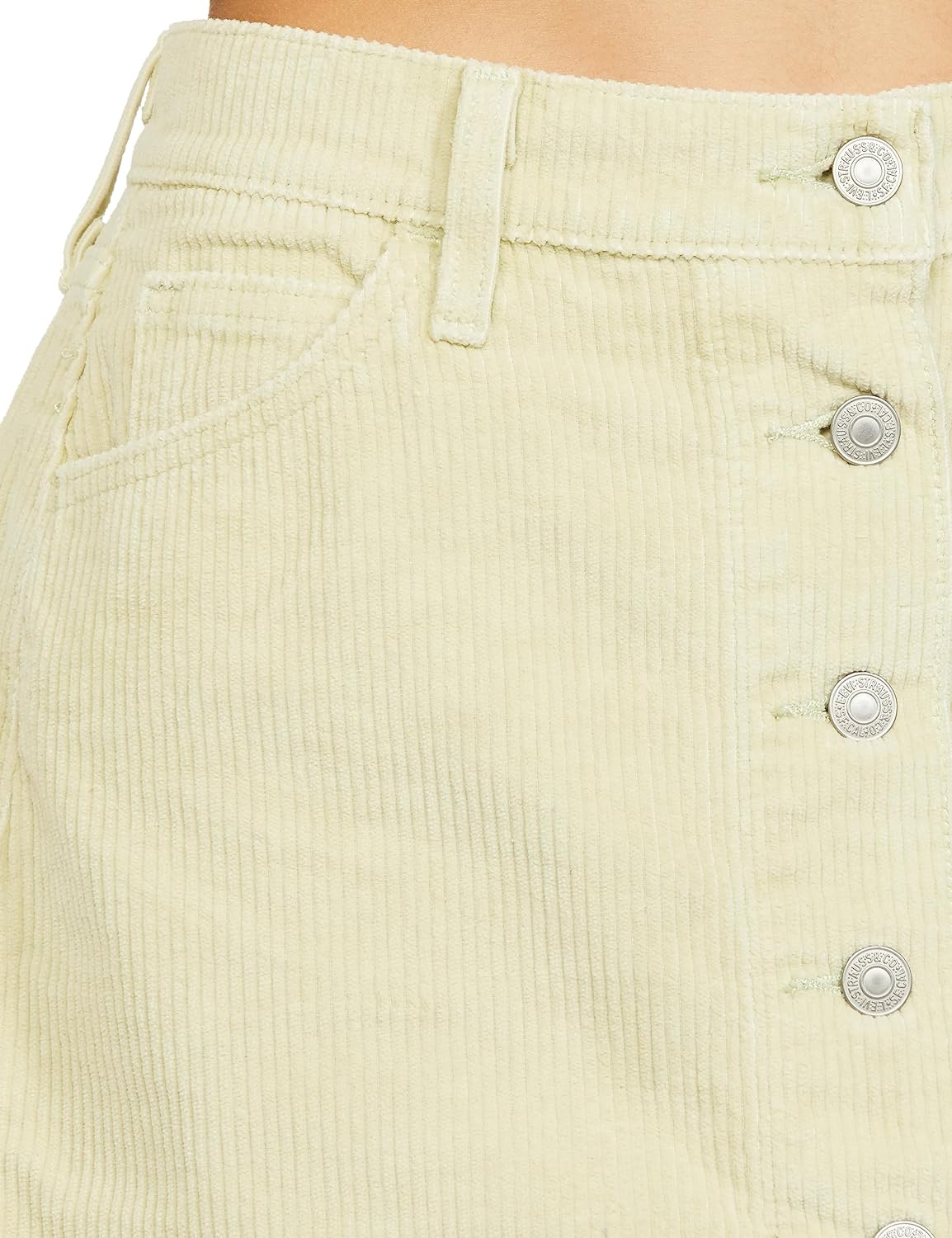 Levi's Women Above Knee Skirt (A3528-0002_XS_Yellow_Limelight Yellow_XS) SaumyasStore