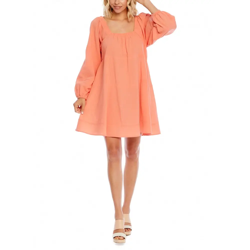 Mud Pie Ryland Women's Tiered Dress, Coral, Large