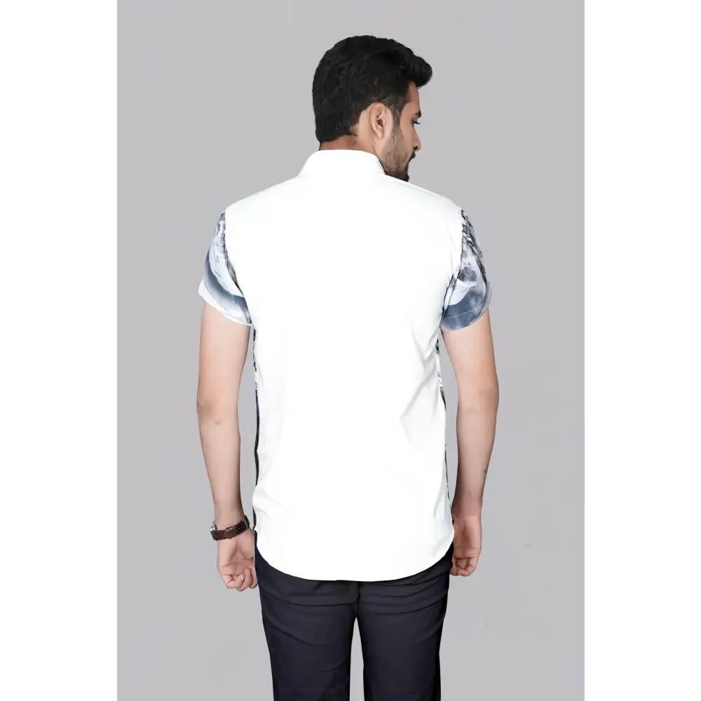Poly Rayon Printed Half Sleeves Regular Fit Mens Casual Shirt