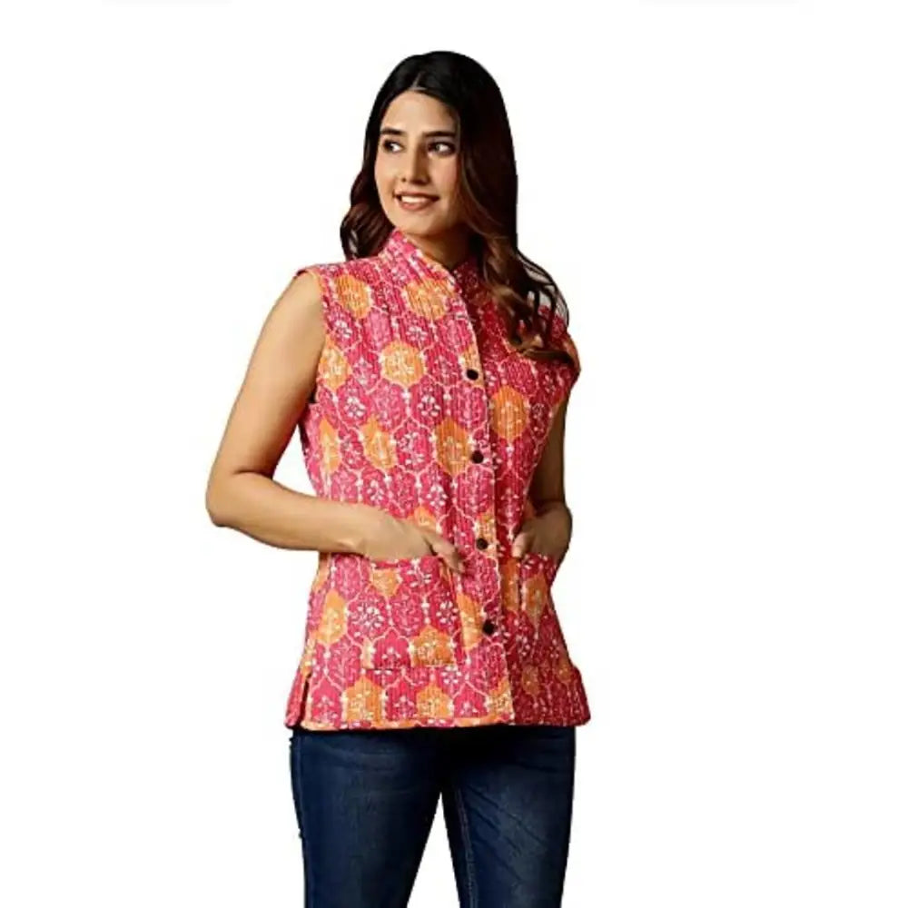 Ravaiyaa - Attitude is everything Women's Floral Printed Reversible Ja