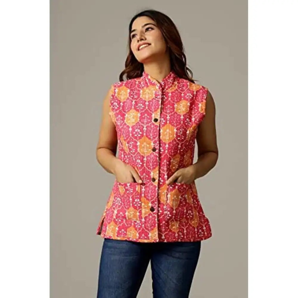 Ravaiyaa - Attitude is everything Women's Floral Printed Reversible Ja