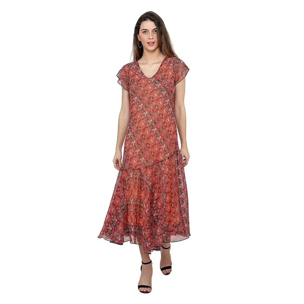 Reliable Poly Blend Printed Dress For Women