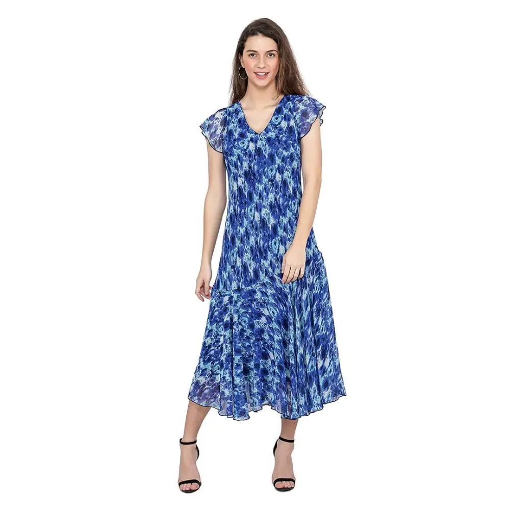 Reliable Poly Blend Printed Dress