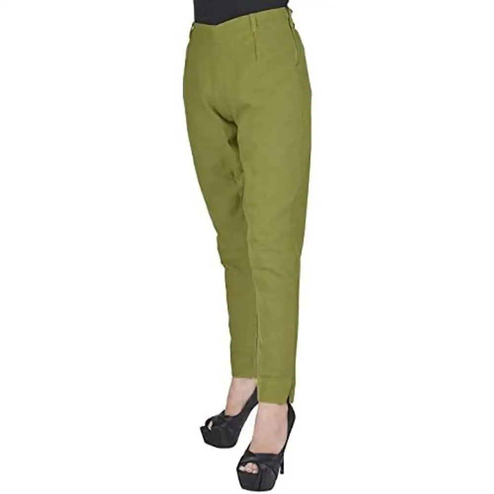 Ruhfab Women's Regular Fit Trousers/Pants Slim Fit Straight Casual Tro