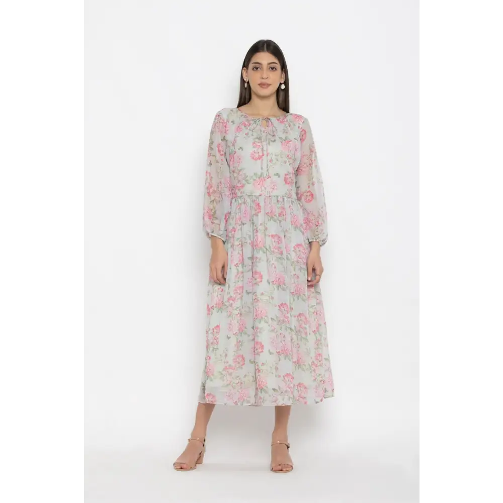 Sew You Soon Women Floral Print A-Line Maxi Dress