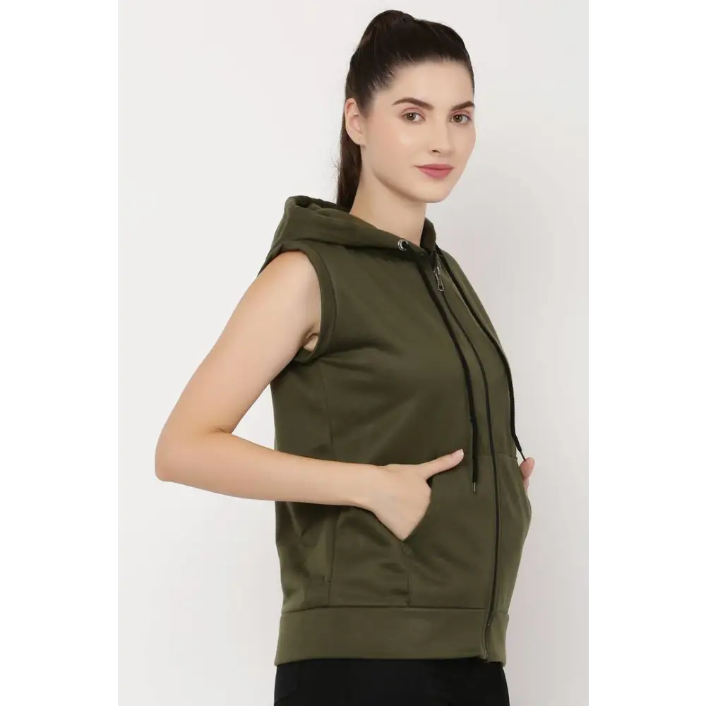 Womens purchases sleeveless fleece