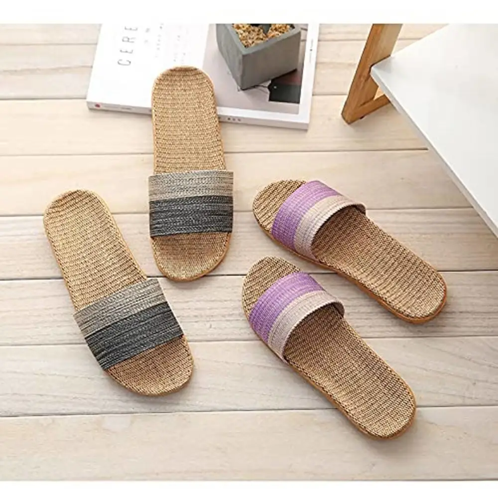 Stylish Purple Jute Slippers For Women