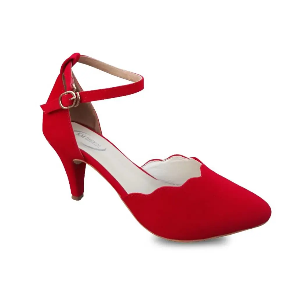 Super Suede Red  Heels KE108