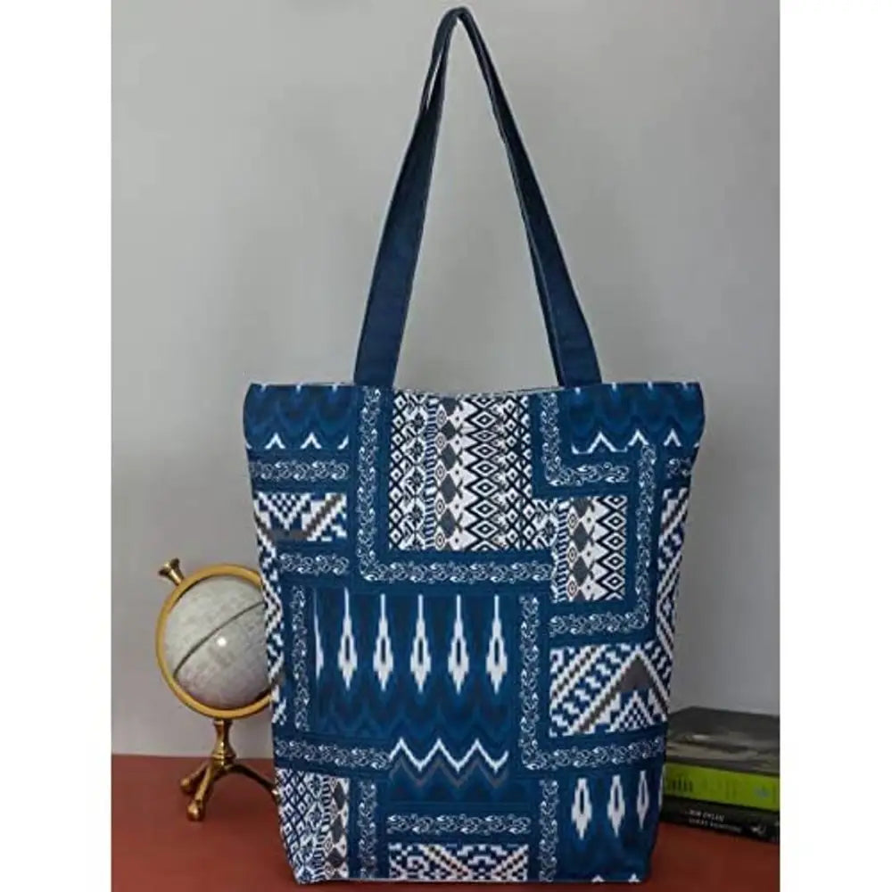 Tikuli Polyester Durable Canvas Large Size Printed Tote Bag for Women 