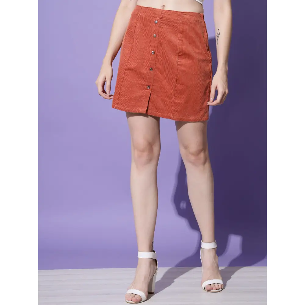 Trend Arrest Women’s Cotton Regular Stylish Skirt - 32 -