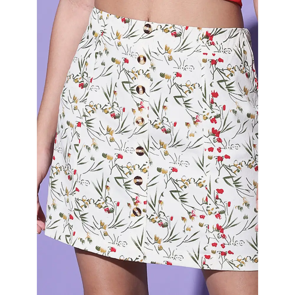Trend Arrest Women’s Trendy Floral Print skirt - Skirts