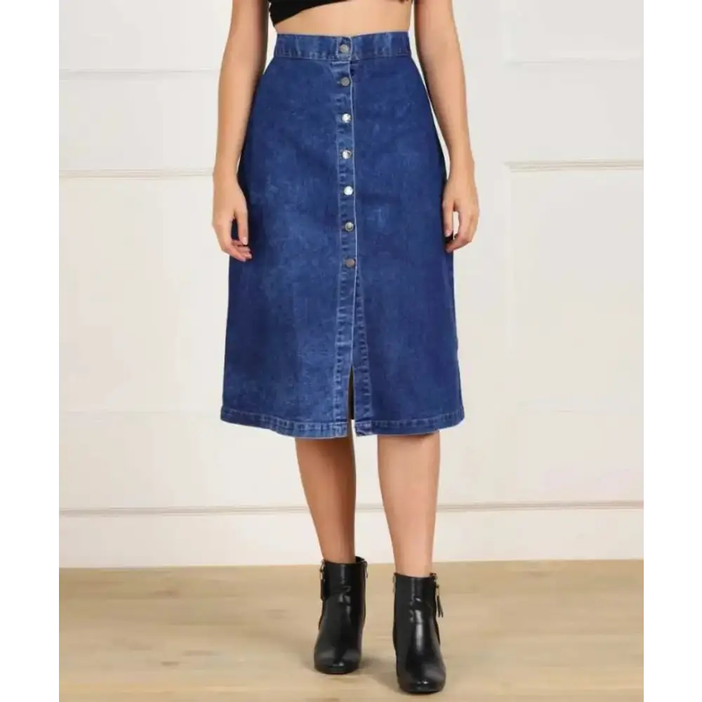Trendy Denim A-line Skirt