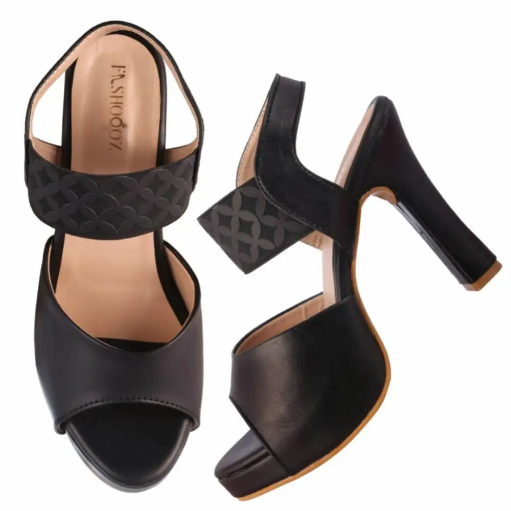 Trendy Stylish Synthetic Leather Heels for Women