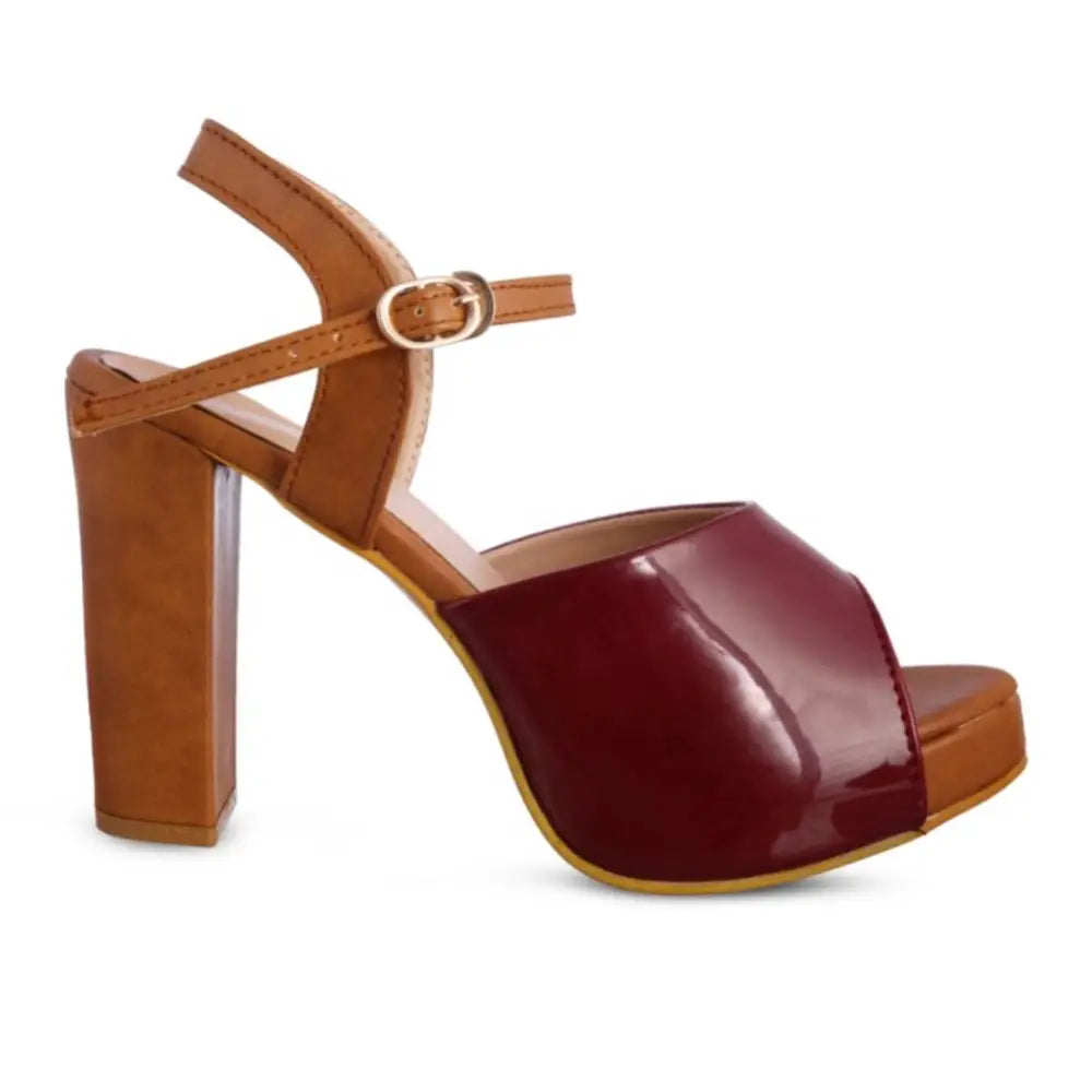 Trendy Stylish Synthetic Leather Heels for Women