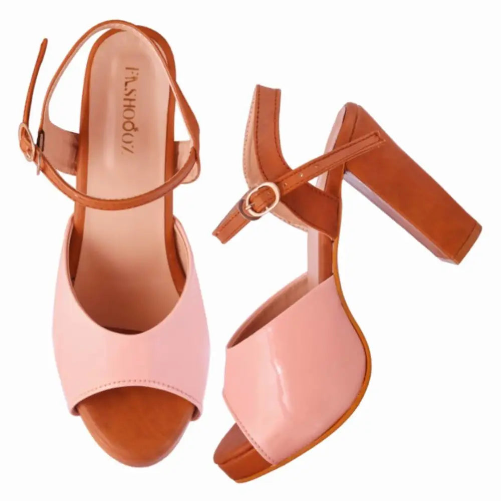 Trendy Stylish Synthetic Leather Heels for Women