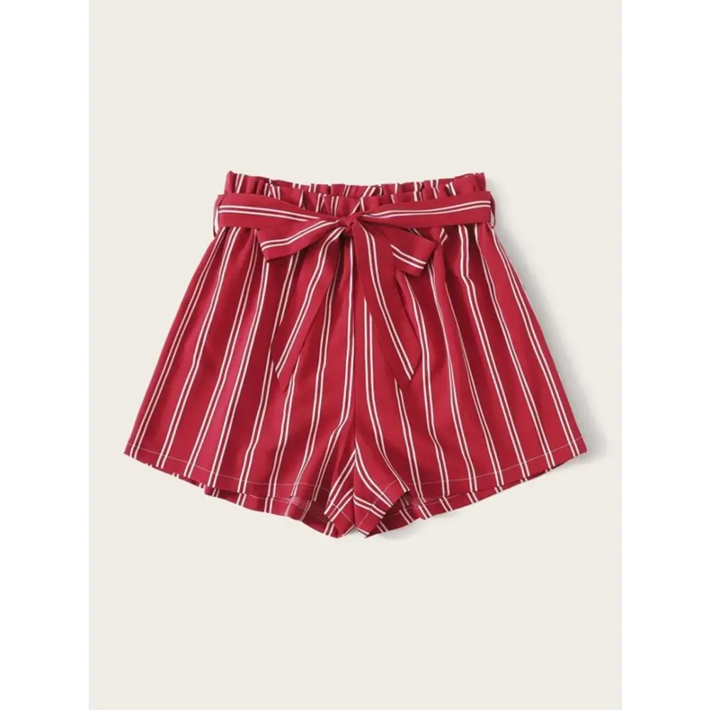 Trendy Women Red Stripe Short