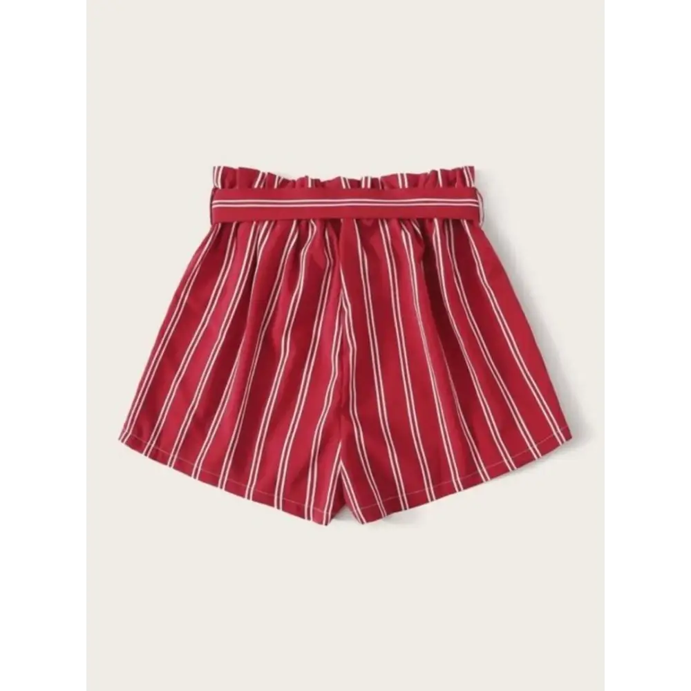 Trendy Women Red Stripe Short