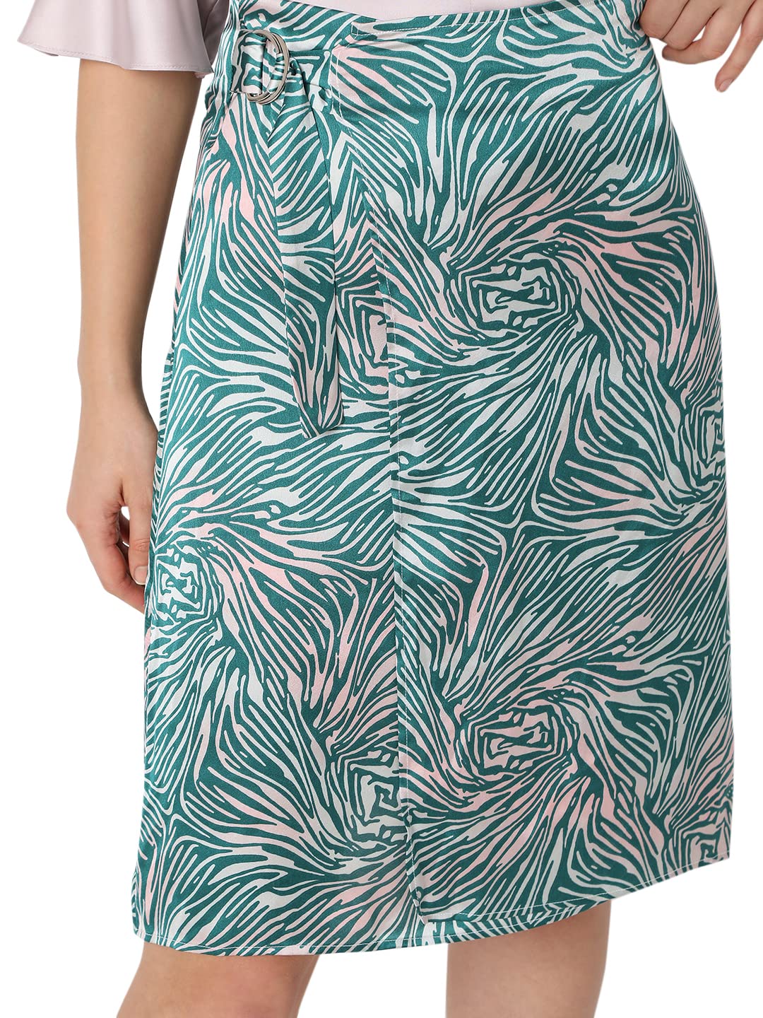 Vero Moda Polyester Western Skirt Green SaumyasStore