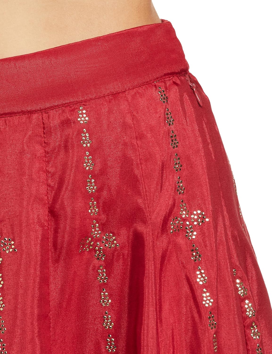 W for Woman Women's Regular Skirt (22AUW50476-119999_Red SaumyasStore