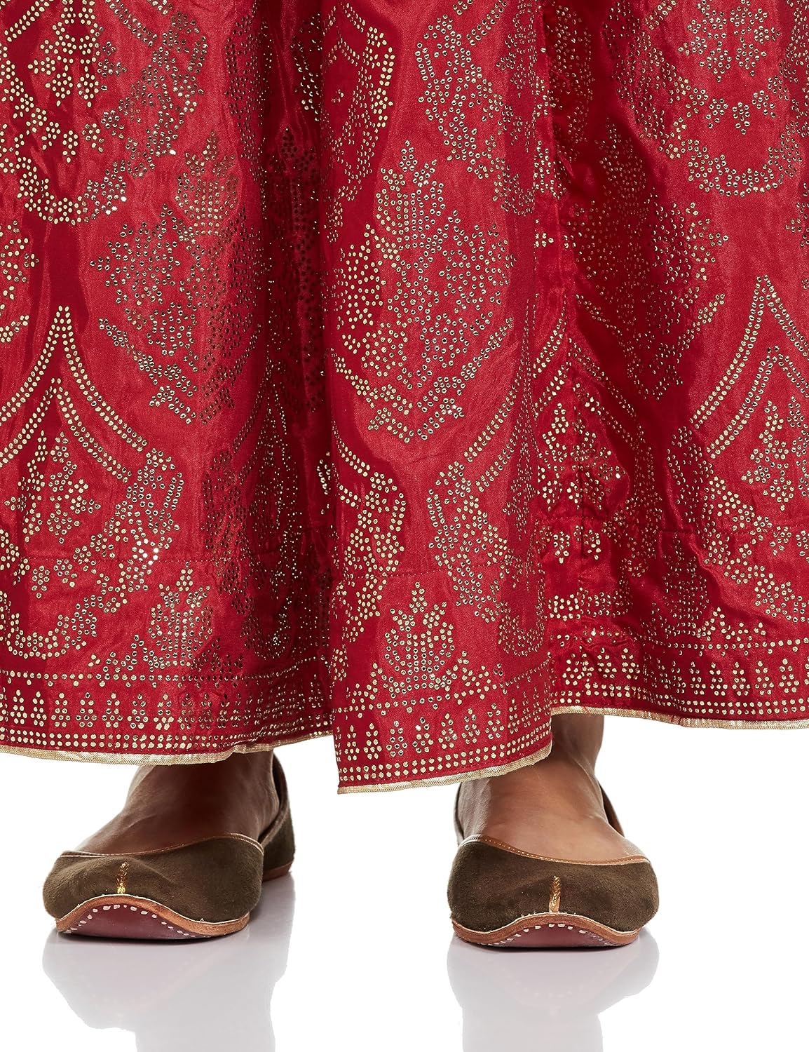 W for Woman Women's Regular Skirt (22AUW50476-119999_Red SaumyasStore
