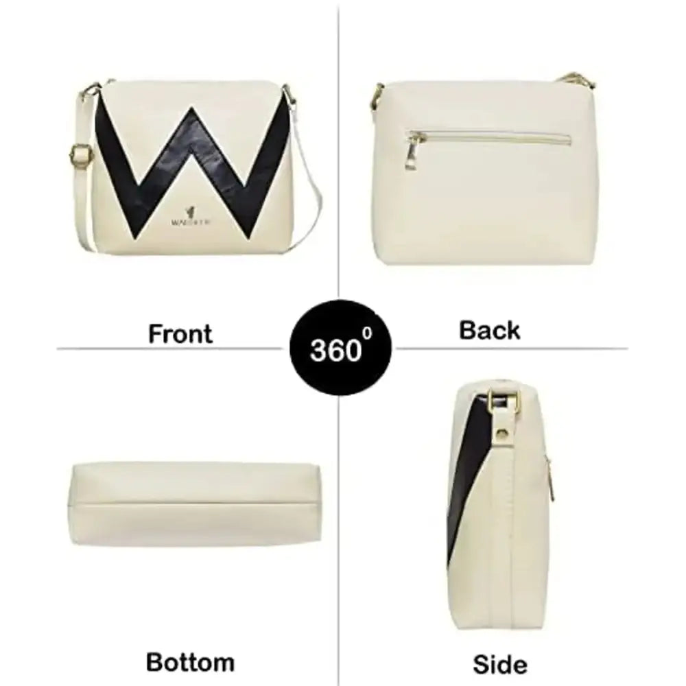 Warbler Sling Bag For Women's And Girl's |  Cream