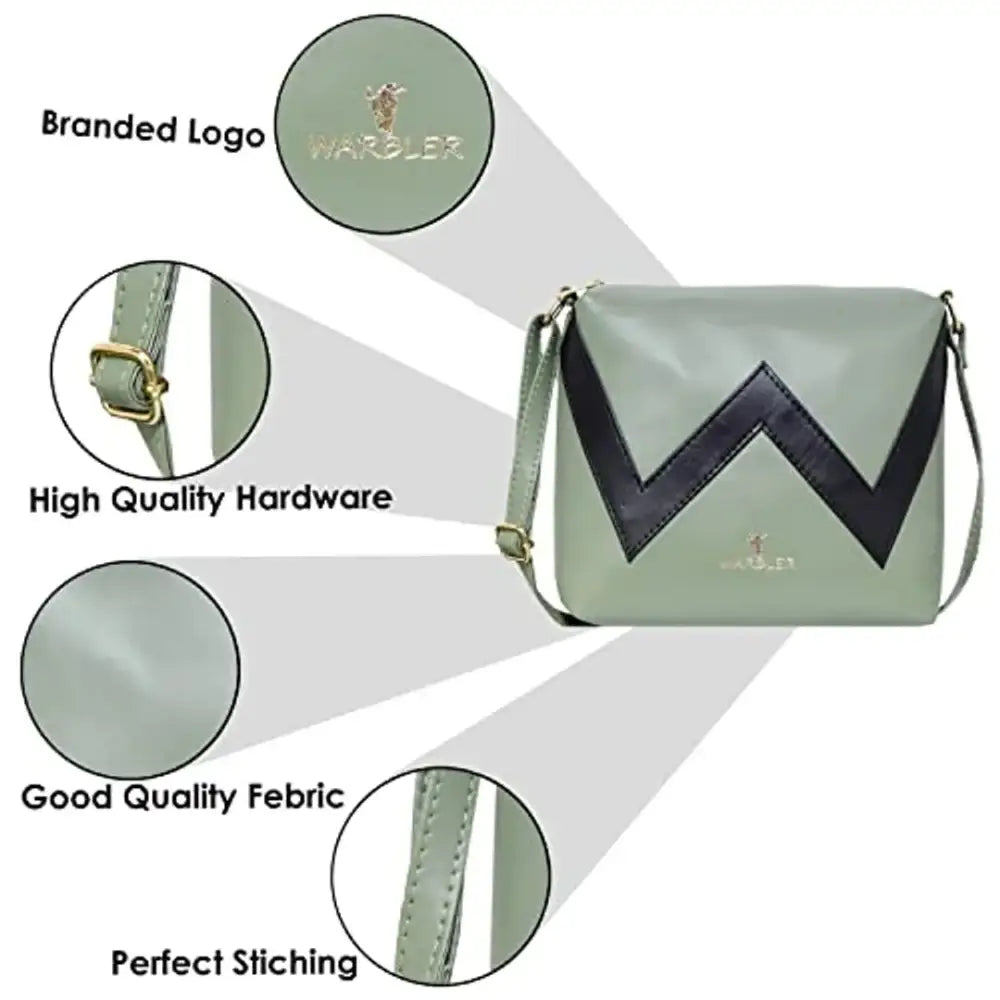 Warbler Sling Bag For Women's And Girl's | Pista Green