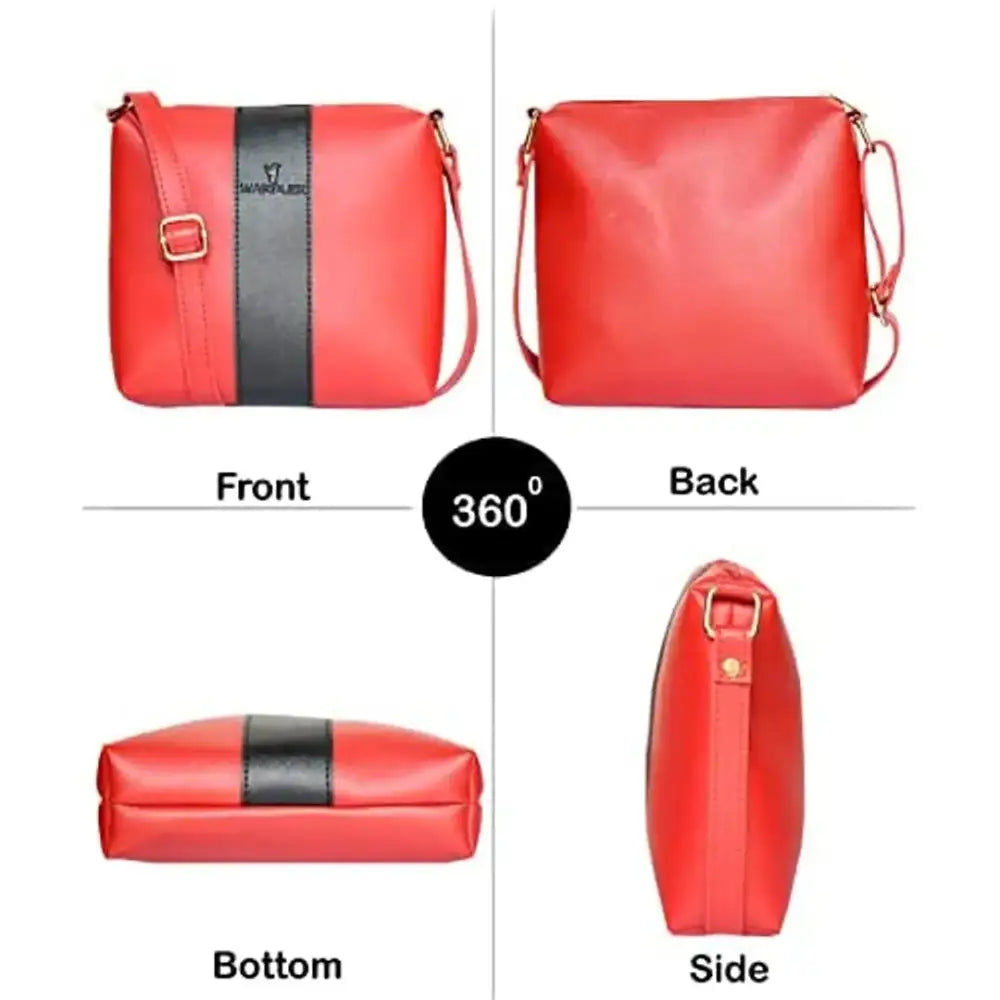 Warbler Sling Bag For Women's And Girl's |  Red