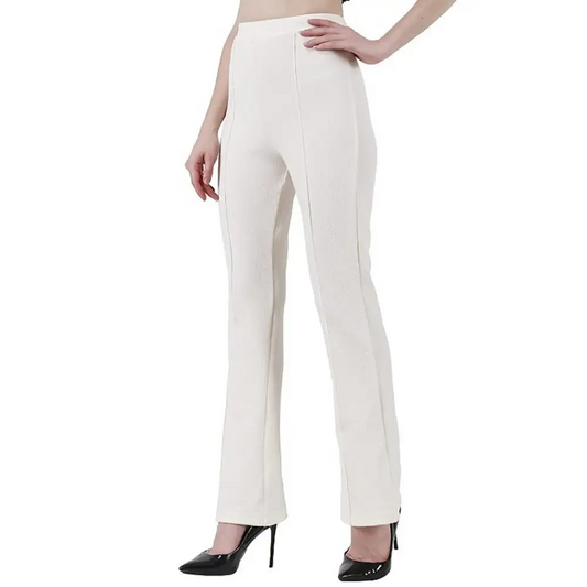 Women Trendy Bootcut Trousers Bellbottom Straight Trousers Pants Pack 