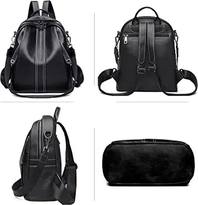 Women High Qulity PU Lather Multipurpose Backpack Handbag Purse, Travel Backpack Shoulder Bag for Ladies and Girls-BP1012