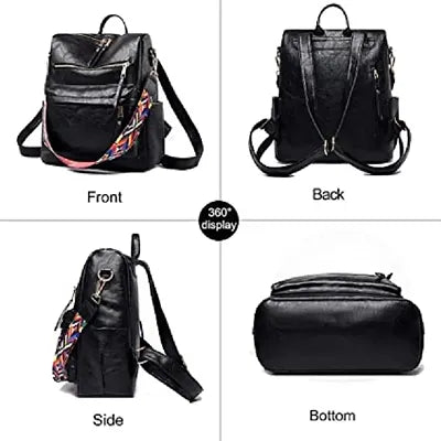 Women High Qulity PU Lather Multipurpose Backpack Handbag Purse, Travel Backpack Shoulder Bag for Ladies and Girls-BP1014